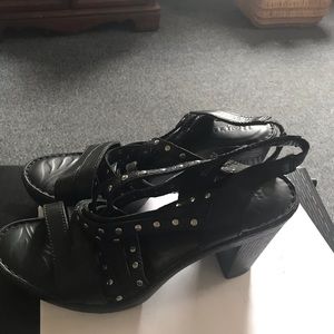 Born Black Studded Heels